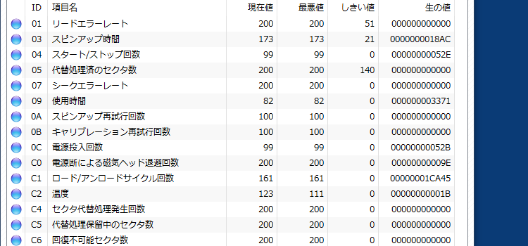 Crystal Diskinfoの使い方09